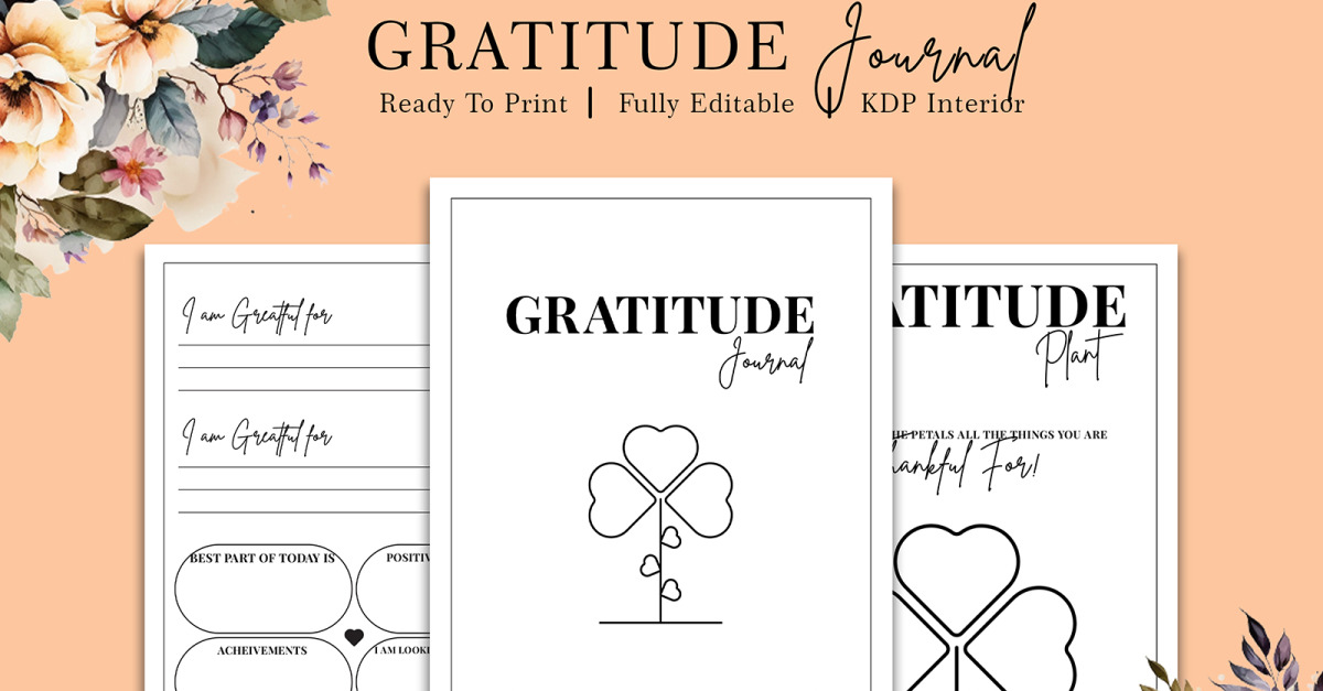 2024 Gratitude Journal  KDP Interior Graphic by Interior Creative