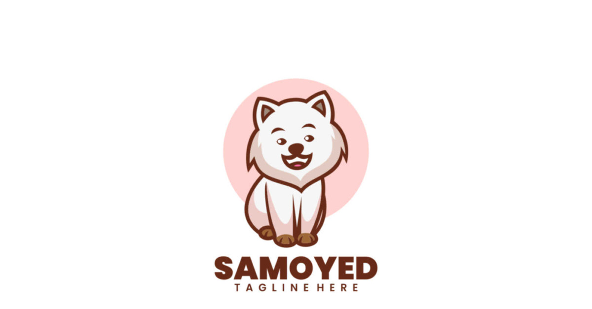 Samoyed Mascot Cartoon Logo #320753 - TemplateMonster