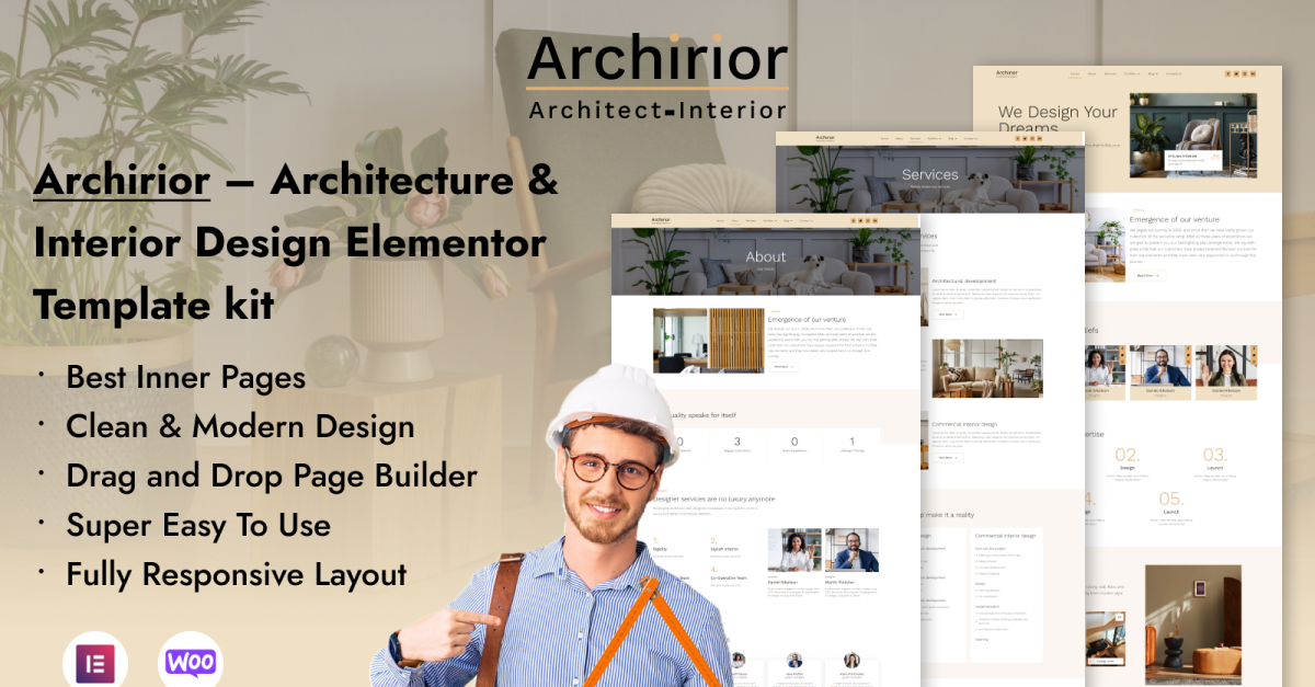 Archirior - Architect & Interior Design Elementor Template kit
