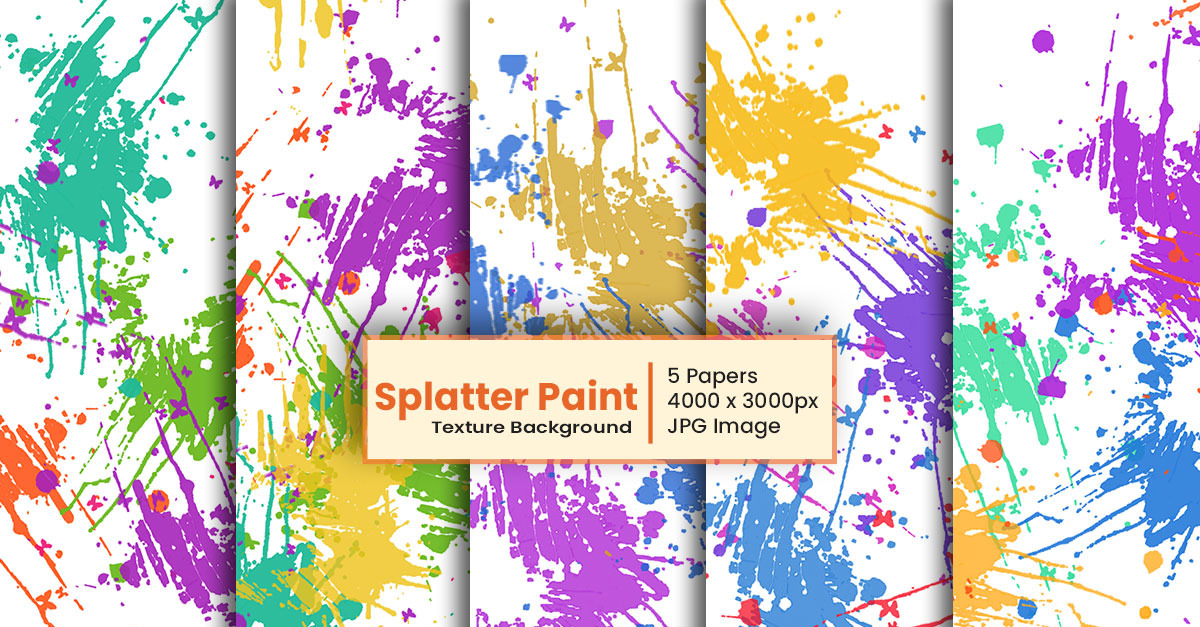Rainbow Paint Splatter Brush Stroke Gráfico por pixeness