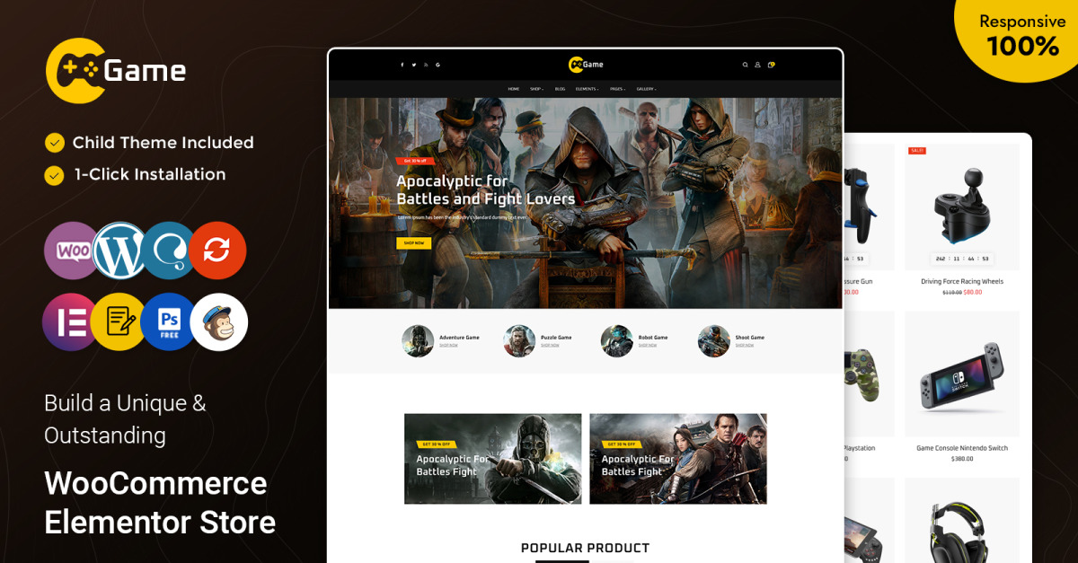 GameShop - Game Store WooCommerce WordPress Theme