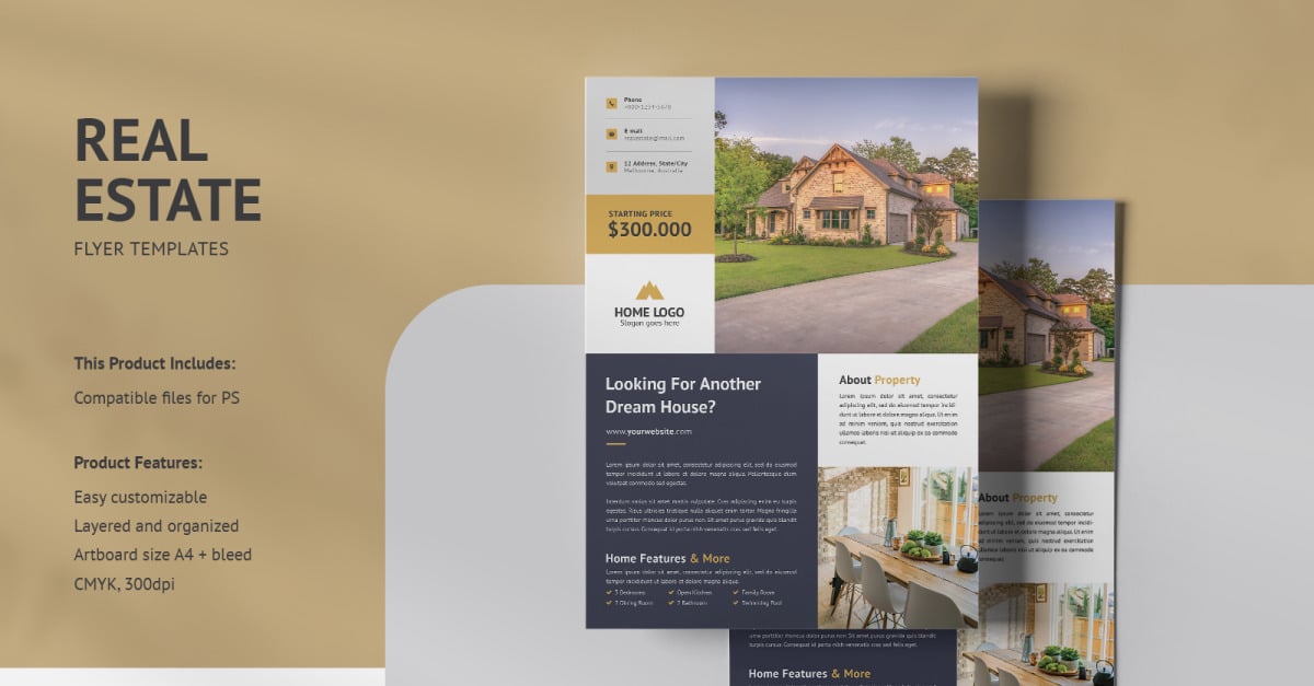 Real Estate Flyer PSD Templates Vol 072 - TemplateMonster