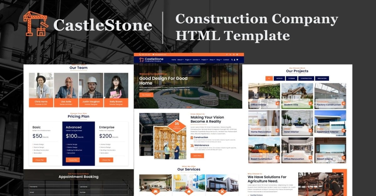 CastleStone - Construction Company HTML5 Website Template