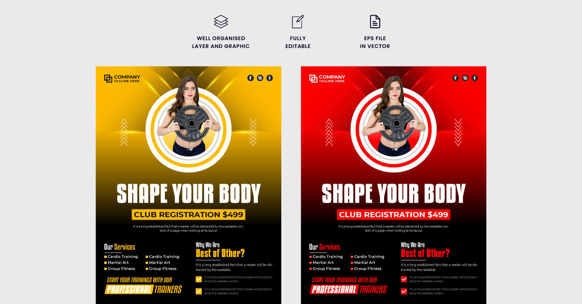 Publicaciones De Instagram De Entrenamiento De Culturismo | Archivo PSD