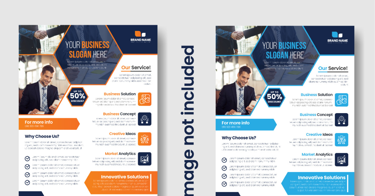 Corporate Business Flyer In A4 Paper. Annual Report, Brochure, Cover Design