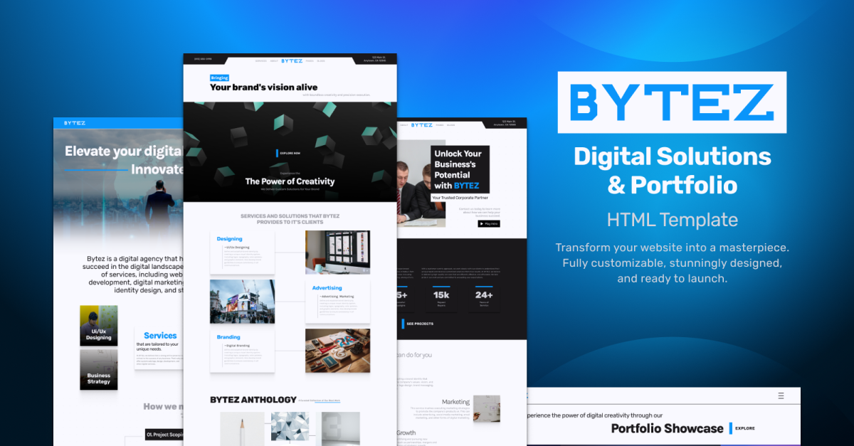 Bytez IT Solutions & Digital Agency Portfolio Template
