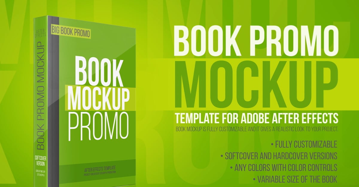 book promo after effects template free download