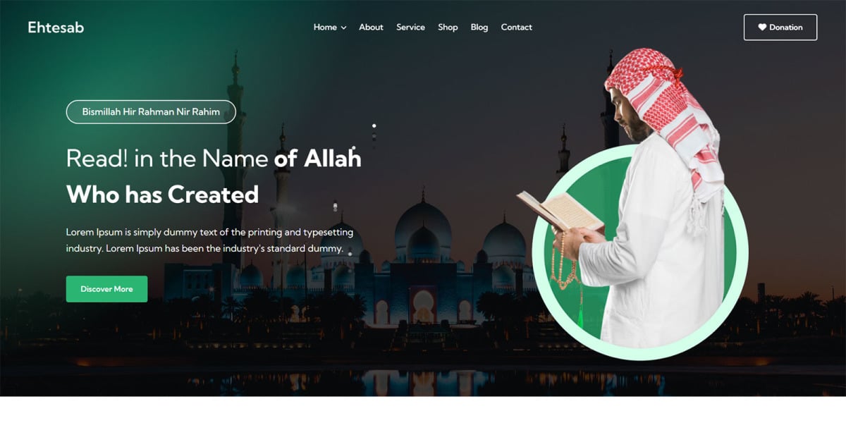 Ehtesab - Islamic Centre and Mosque HTML Template