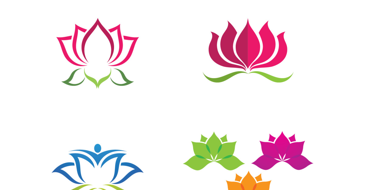 Ioga apresenta ícones, símbolos de ioga e elementos de design