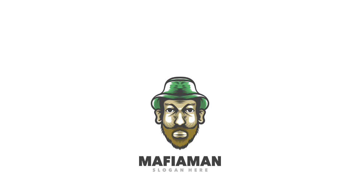 Mafia green mascot logo template #326609 - TemplateMonster