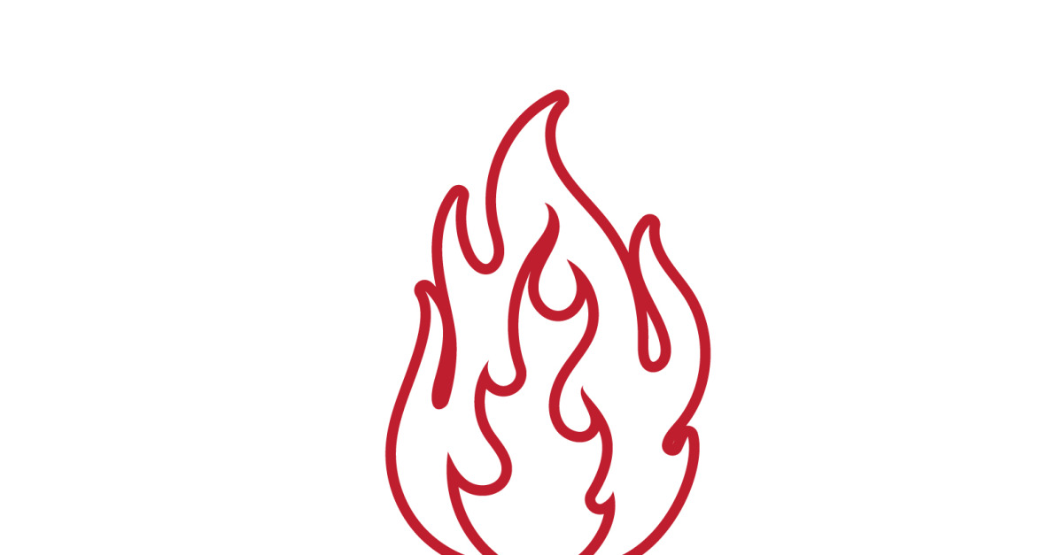 Chama fogo vetor de logotipo de queima quente v7