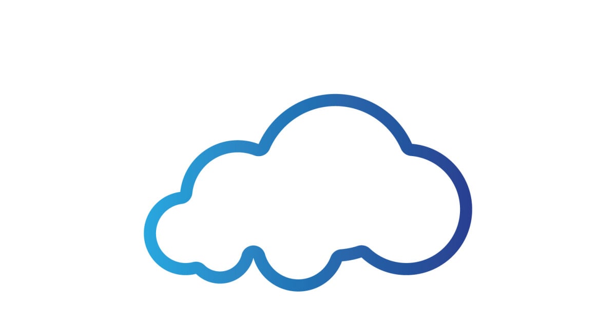 Blue cloud icon logo decoration and company design v16