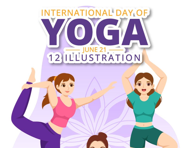 12 International Yoga Day Illustration - TemplateMonster