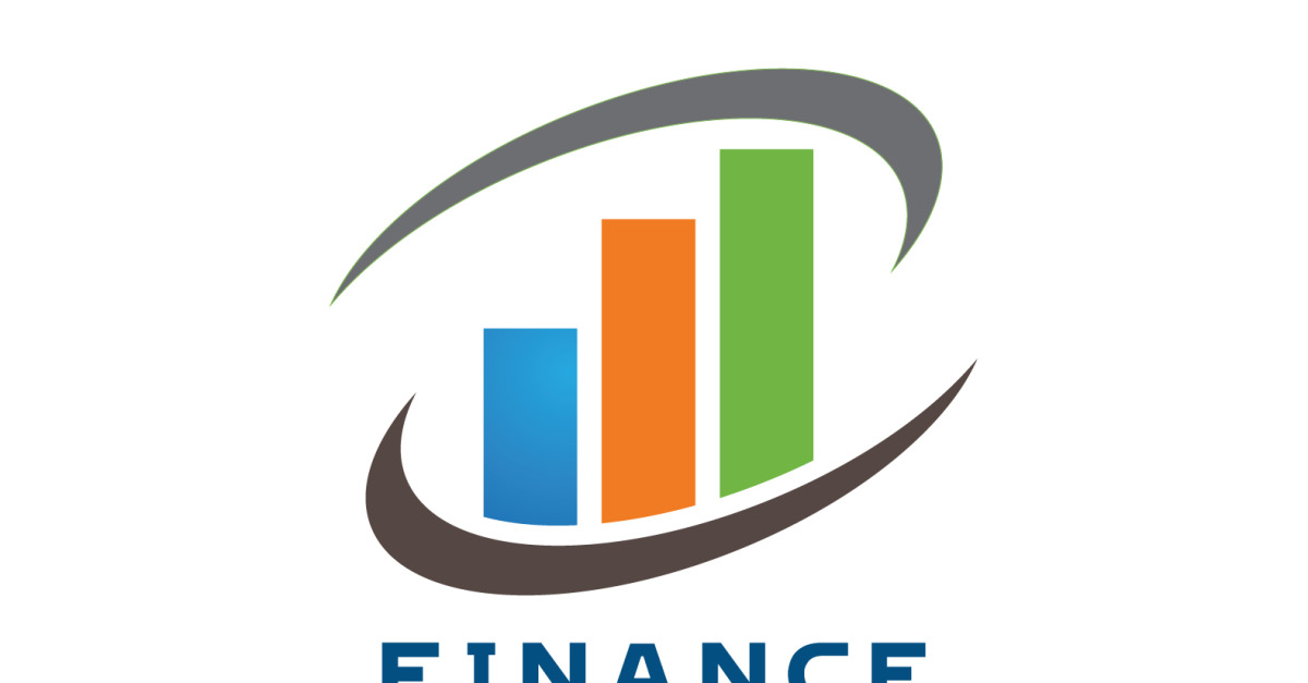 Affärsekonomi grafisk logotyp och symbolvektor v6