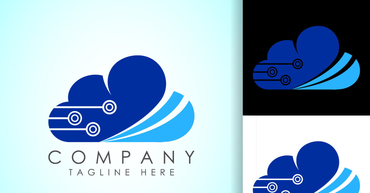 Cloud logo design vector template #328871 - TemplateMonster
