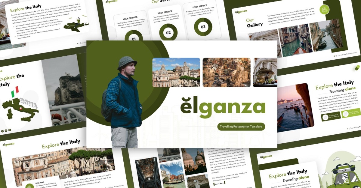 Elganza Reisen Mehrzweck-PowerPoint-Vorlage - TemplateMonster