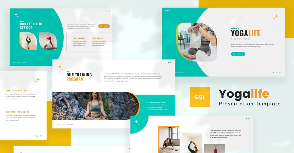 Yogalife — Yoga Google Slides Template - TemplateMonster