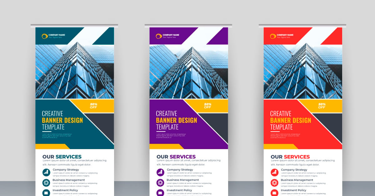 Modern corporate stand roll up banner and pull up banner template ...