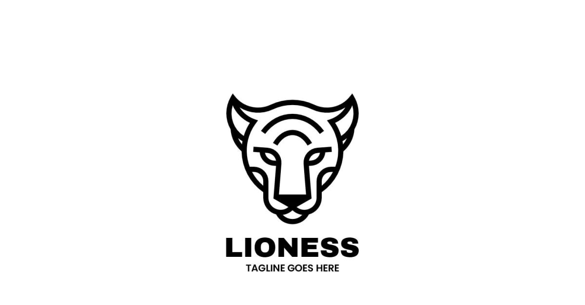 Lion Line Art Logo Style 4 #330761 - TemplateMonster