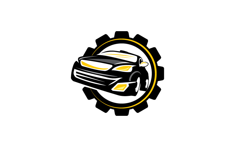 Modèle de logo de service de voiture automatique