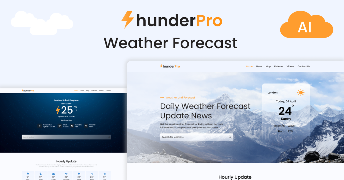 Thunder Pro: Your Ultimate Weather Forecast HTML Template