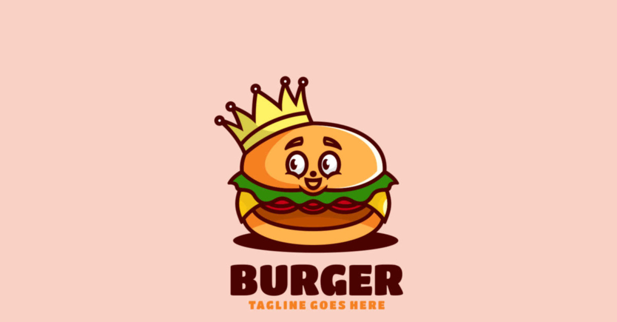 Burger King Cartoon Logo Style 331008 TemplateMonster