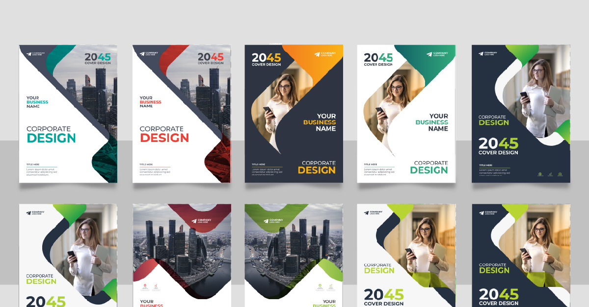 Corporate Book Cover Design Template - TemplateMonster