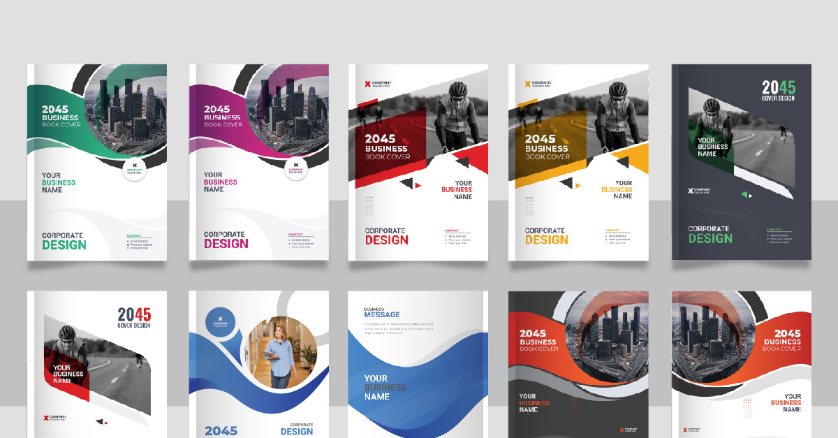 Corporate modern annual report book cover template