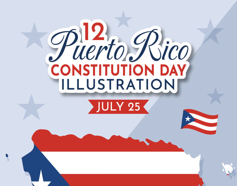 12 Happy Puerto Rico Constitution Day Illustration