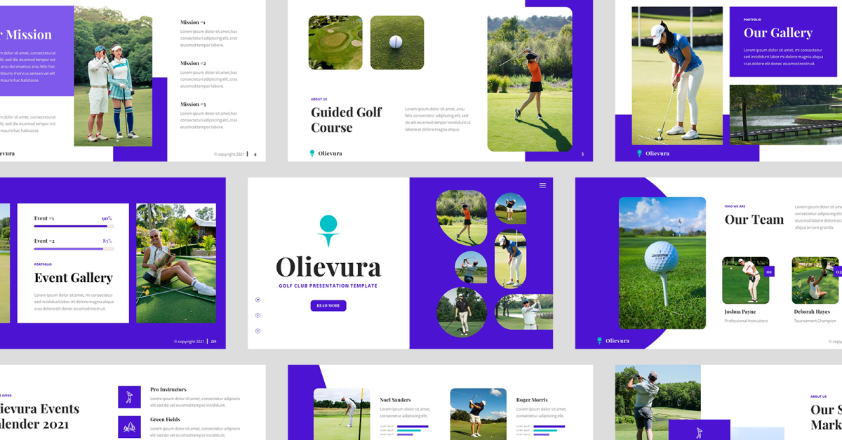 Olievura - Golf Club & Sport PowerPoint Template