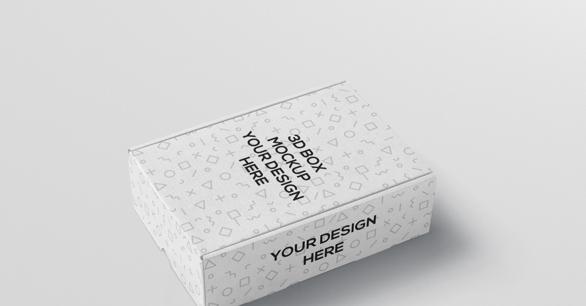 Rectangular Packaging Box Mockup 1 #332669 - TemplateMonster