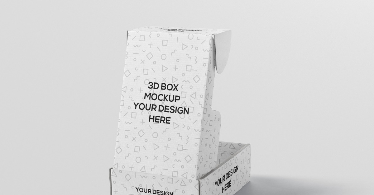 Rectangular Packaging Box Mockup 3 #332671 - TemplateMonster