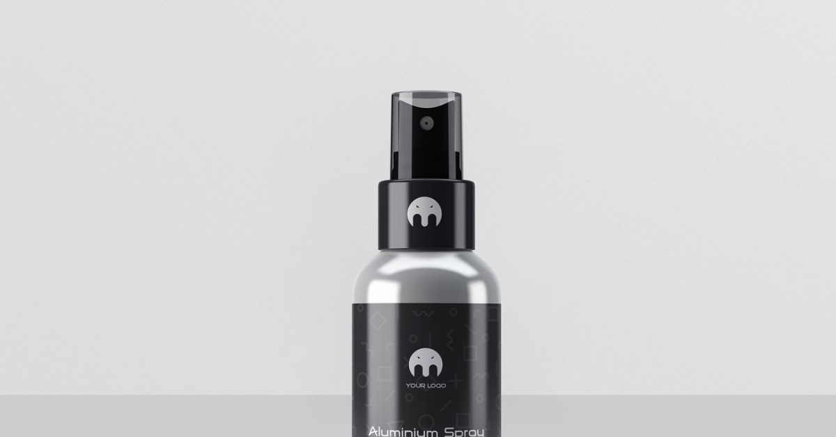 Large matt spray bottle mockup - Smarty Mockups