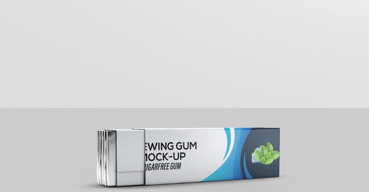 Упаковка жвачки мокап. Мокап жвачки. Chewing Gum Packaging Mocap. Painting Roller Mockup.