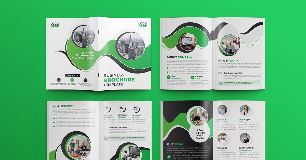 Modern business proposal 8 pages multipurpose brochure template 07