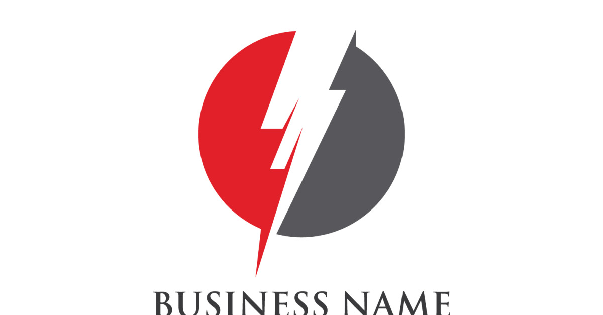 Création de modèle de logo éclair éclair Thunderbolt v20