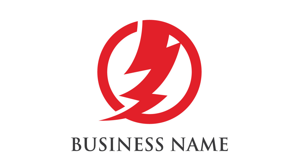 Création de modèle de logo Thunderbolt flash éclair v17