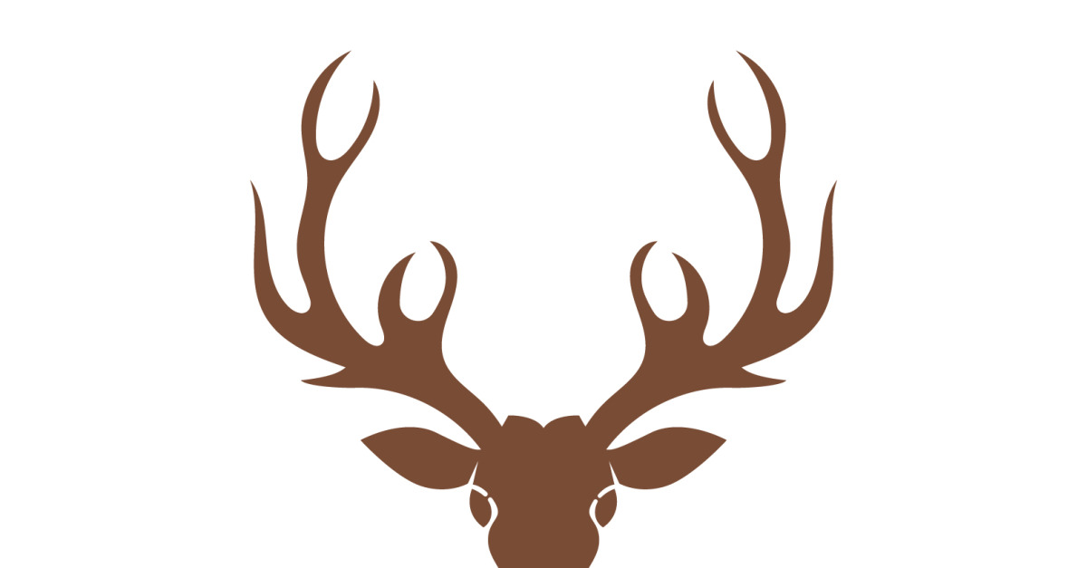 Deer horn head logo template design v8 - TemplateMonster