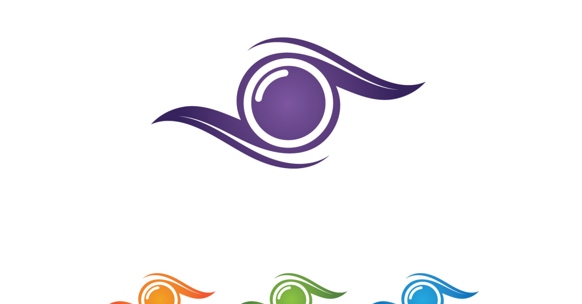 Health eye care logo design template v3 TemplateMonster