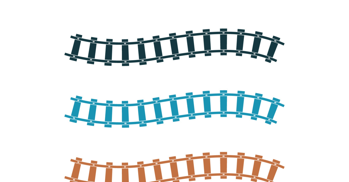 Train track railway design element template v2
