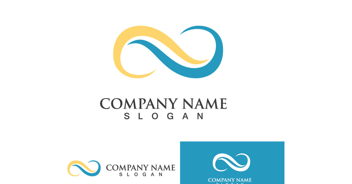 Infinity loop line business logo vector Graphic v6