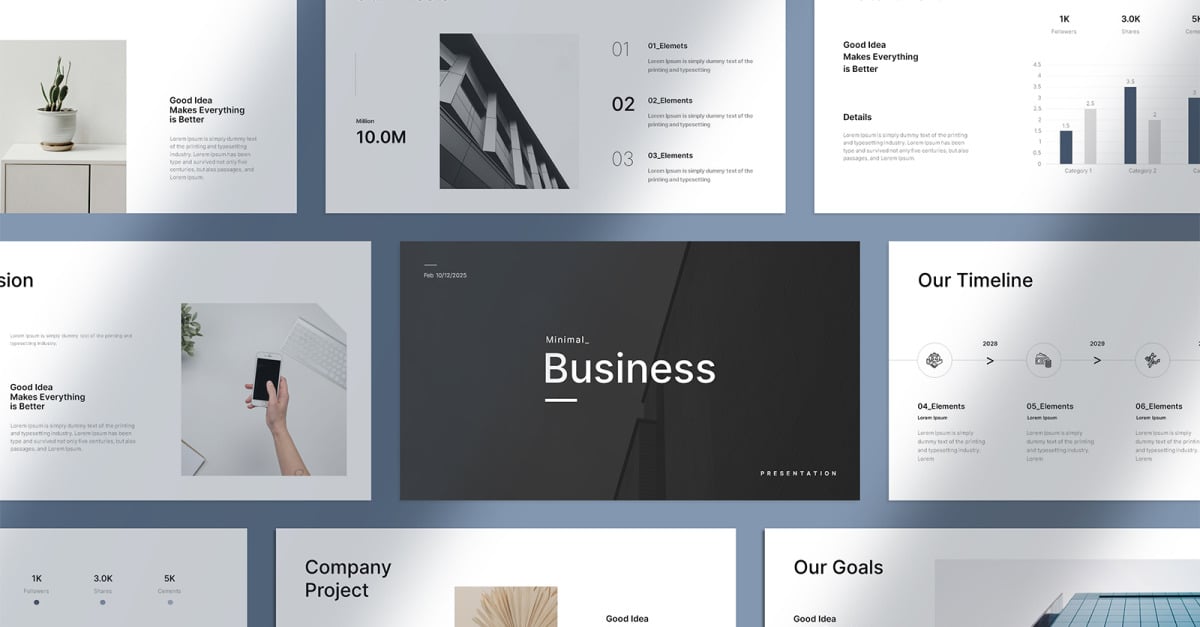 Minimal Business Presentation Template Layout