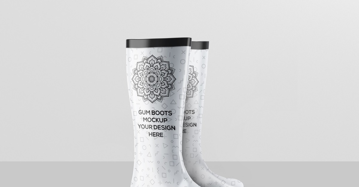 Gumboots Mockup - Rubber Boots 3 #334178 - TemplateMonster