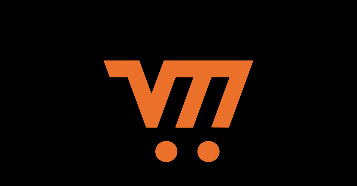 Colorful VM V M Logo with Leading Lines and Road Concept