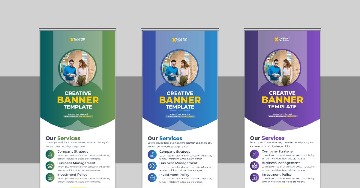 Modern Roll Up Banner Design, X Banner, Standee, Pull Up Design for ...