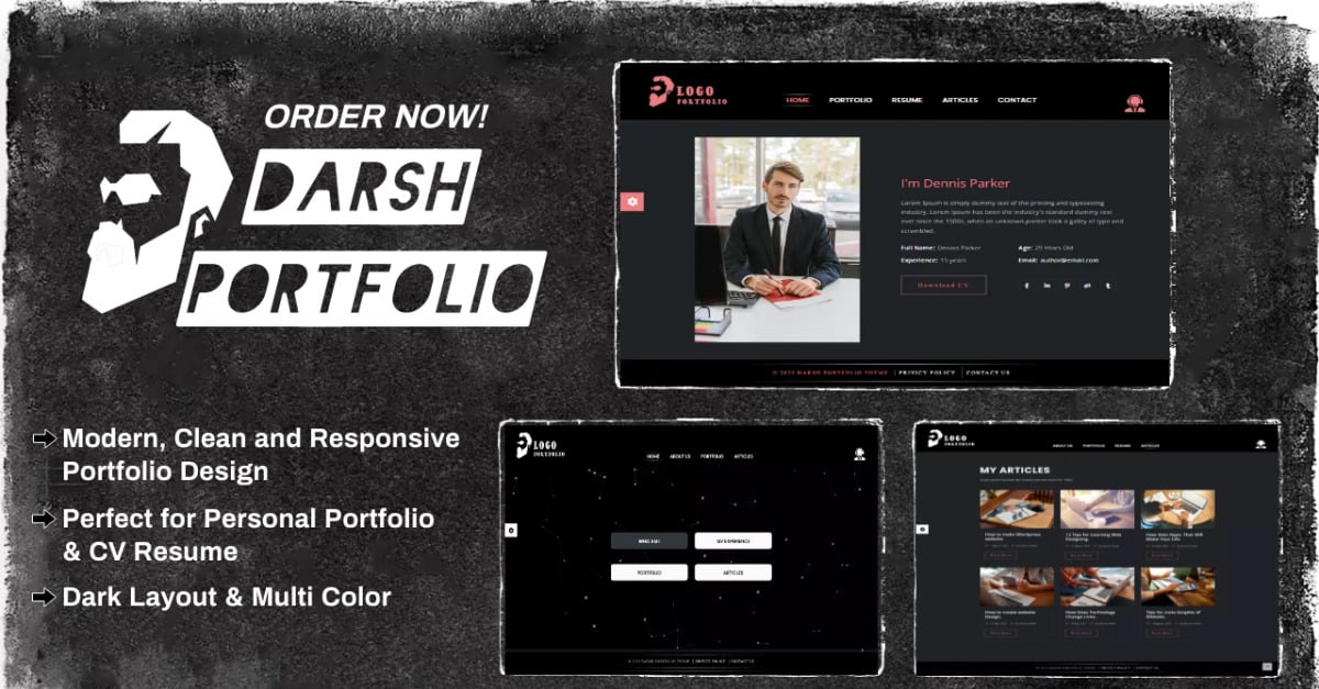 Darsh - Personal Creative Portfolio Template