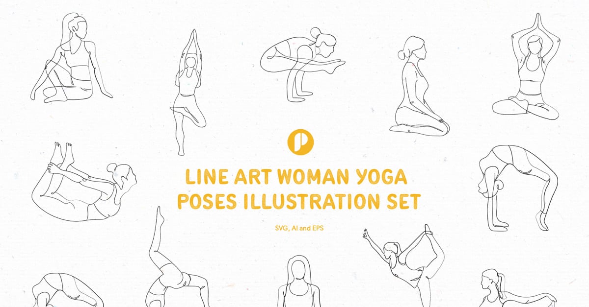 Yoga Poses Line Drawing Stock Photos and Images - 123RF