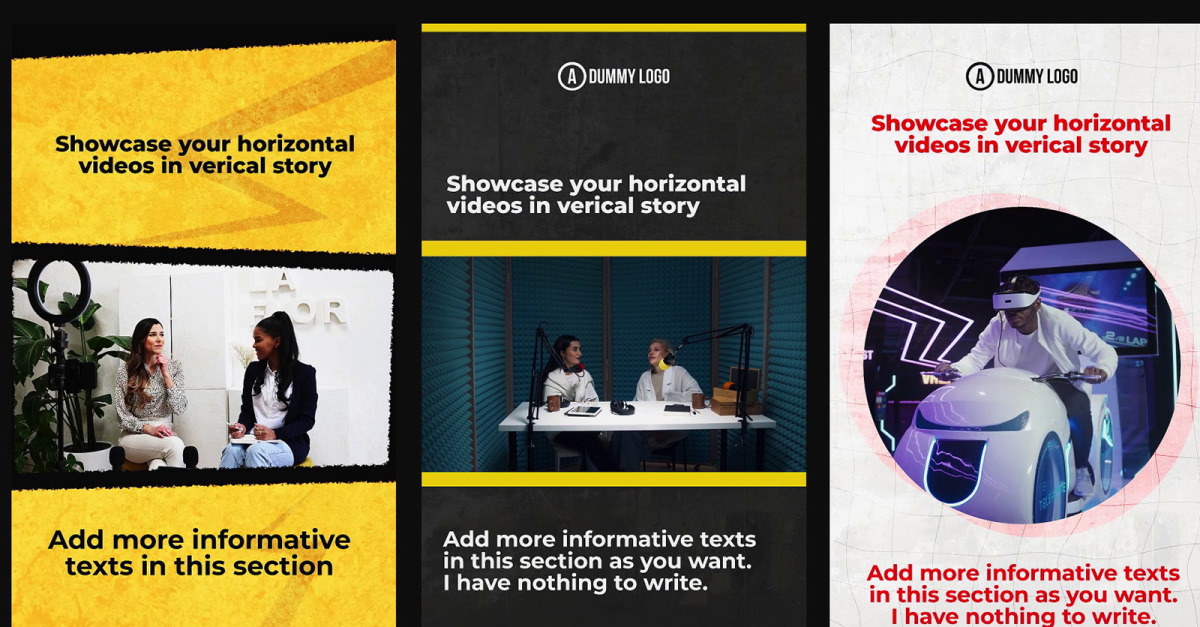 Horizontal To Vertical Video After Effects Template 