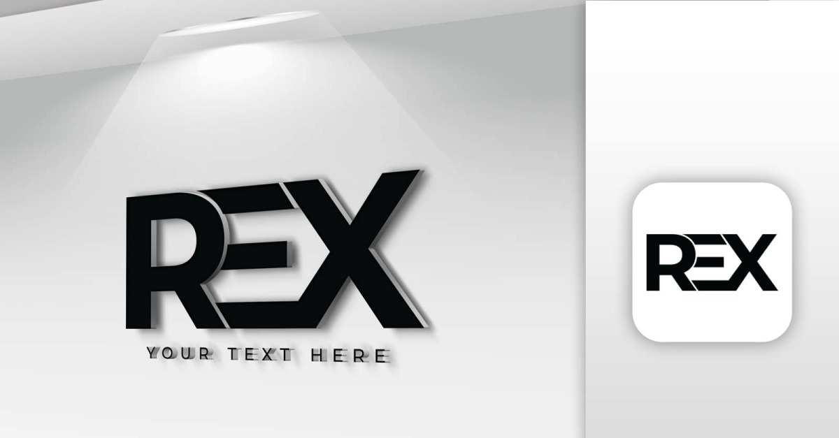 REX Name Letter Logo Design - Brand Identity