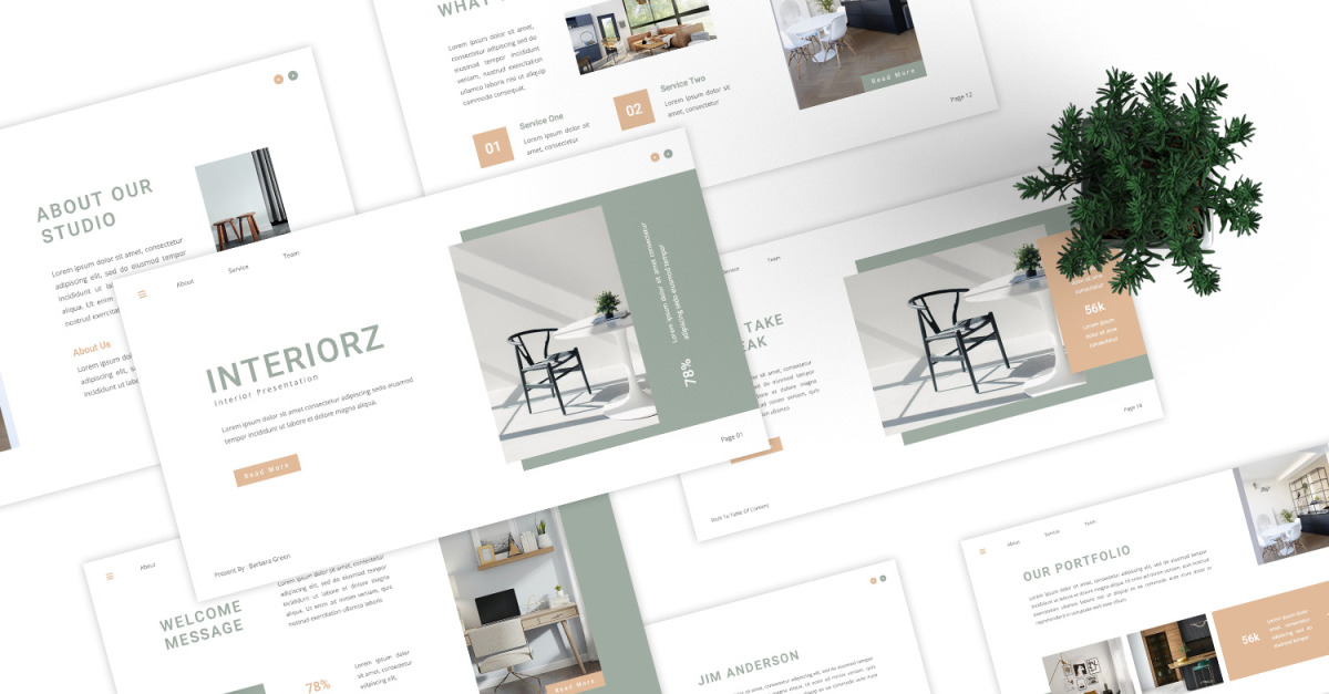 Interiorz - Interior Google Slides Template - TemplateMonster